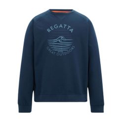 Bluza Męska Z Motywem Fali Nithsdale. Niebieskie bluzy z kapturem Regatta, l, bez wzorów, z bawełny, z kapturem. Za 141.99 zł.