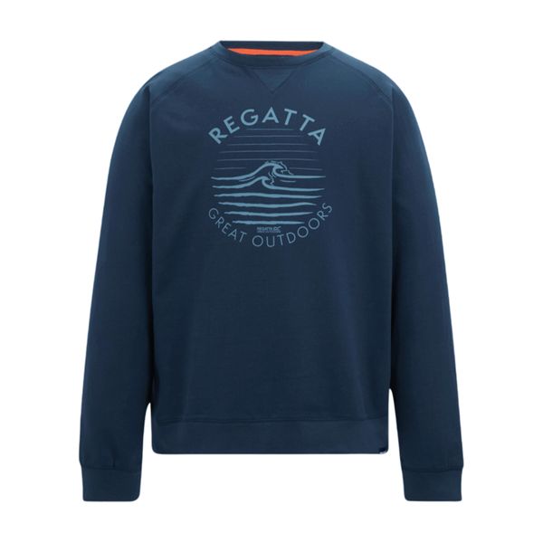 Bluza Męska Z Motywem Fali Nithsdale. Niebieskie bluzy z kapturem Regatta, l, bez wzorów, z bawełny, z kapturem. Za 146.99 zł.