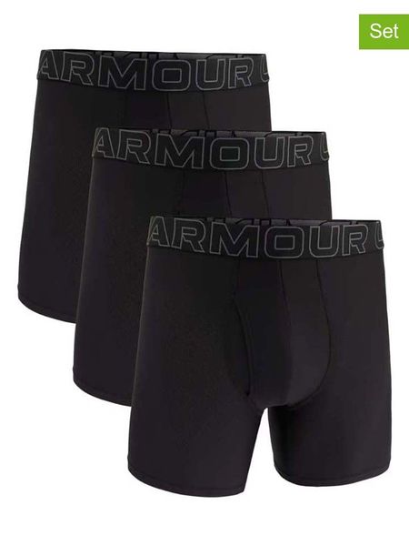 Under Armour Bokserki (6 par) "Perf Tech Mesh" w kolorze czarnym rozmiar: M. Czarne bokserki Under Armour, m, bez wzorów, z meshu. Za 135.17 zł.