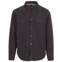 Trespass Dattin - Koszula męska Ciemnoszara. Szare koszule Trespass, m, bez wzorów, ze sztruksu, bez kołnierzyka, bez ramiączek. Za 361.99 zł.