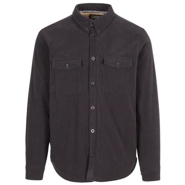 Trespass Dattin - Koszula męska Ciemnoszara. Szare koszule Trespass, m, bez wzorów, ze sztruksu, bez kołnierzyka, bez ramiączek. Za 361.99 zł.