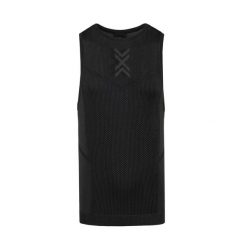 Top biegowy męski X-Bionic Xceed Run Tank Black. Czarne buty do biegania X BIONIC, bez wzorów, bez zapięcia, rowerowe. Za 339.99 zł.