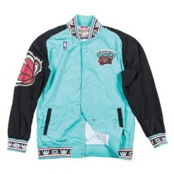 Kurtka rozgrzewająca Nba Vancouver Grizzlies. Niebieskie kurtki Mitchell & Ness, bez wzorów, bez kaptura. Za 597.00 zł.