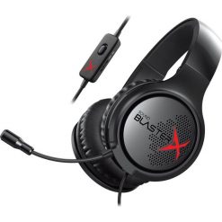 Słuchawki CREATIVE Sound BlasterX H3 Czarny. Czarne słuchawki dla graczy CREATIVE. Za 163.96 zł.