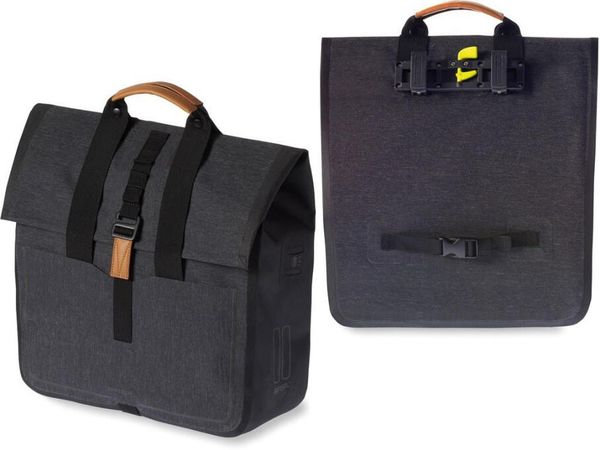 Torba na zakupy „Urban Dry. Czarne torby na ramię BASIL, bez wzorów, z materiału, na ramię, bez dodatków. Za 308.10 zł.