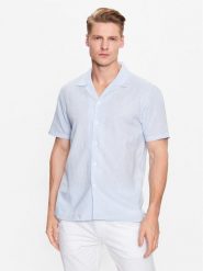 Lindbergh Koszula 30-203319 Błękitny Relaxed Fit. Niebieskie koszule Lindbergh, l, bez wzorów, z bawełny, bez kołnierzyka, bez ramiączek. Za 109.99 zł.