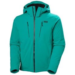 Kurtka narciarska Helly Hansen Alpha 4.0. Zielone kurtki narciarskie i snowboardowe Helly Hansen, m, bez wzorów, narciarskie. Za 1,999.00 zł.