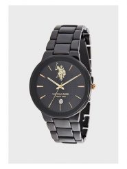 U.S. Polo Assn. Zegarek kwarcowy w kolorze czarnym rozmiar: onesize. Czarne, analogowe zegarki U.S. Polo Assn., metalowe. Za 230.59 zł.