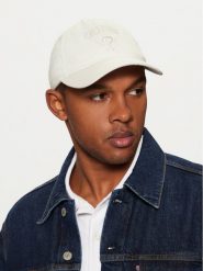 Guess Czapka z daszkiem M5RZ11 WO07T Biały. Białe czapki z daszkiem Guess, z aplikacjami, z bawełny. Za 109.99 zł.