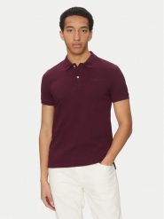 Geox Polo M5511B T3240 F8312 Bordowy Regular Fit. Czerwone koszulki polo Geox, m, bez wzorów, z bawełny, bez kołnierzyka, bez ramiączek. Za 139.99 zł.