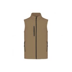 Kurtka bez rękawów Kariban Softshell. Brązowe kurtki KARIBAN, m, bez wzorów, z elastanu, bez kaptura. Za 241.50 zł.