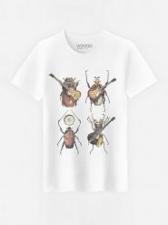 WOOOP Koszulka "Beetles" w kolorze białym rozmiar: L. Białe bezrękawniki Wooop, l, bez wzorów, z bawełny, bez kołnierzyka, bez ramiączek. Za 37.45 zł.