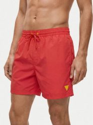 Guess Szorty kąpielowe F6GT25 WG282 Czerwony Regular Fit. Czerwone szorty Guess, l, z aplikacjami, z syntetyku. Za 219.99 zł.