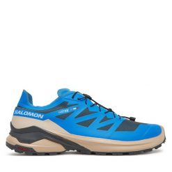 Buty do biegania Salomon. Niebieskie buty do biegania Salomon, bez wzorów, bez zapięcia, do biegania. Za 419.99 zł.
