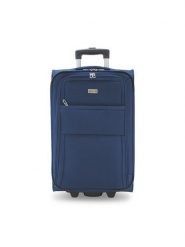 Semi Line Walizka kabinowa T5601-6 Granatowy. Niebieskie walizki Semi-line, bez wzorów, z materiału. Za 199.99 zł.
