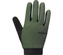 Rękawiczki kolarskie EXPLORER FF, khaki. Zielone rękawiczki Shimano, na jesień, bez wzorów, z elastanu. Za 148.85 zł.