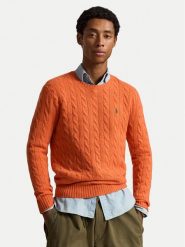 Polo Ralph Lauren Sweter 710876762500 Pomarańczowy Regular Fit. Brązowe swetry rozpinane Polo Ralph Lauren, m, bez wzorów, z wełny, bez kołnierzyka, bez ramiączek. Za 1,199.00 zł.