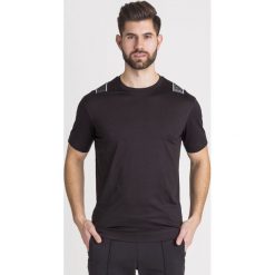 T-SHIRT Emporio Armani. Czarne t-shirty Emporio Armani, l, bez wzorów, bez kołnierzyka, bez ramiączek. Za 329.00 zł.