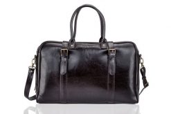 Skórzana torba męska podróżna, weekendowa Solier ciemnobrązowa SL16. Brązowe torby na ramię Solier, bez wzorów, ze skóry, na ramię. Za 699.99 zł.