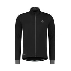 Kurtka rowerowa męska Rogelli Essential. Czarne kurtki Rogelli, m, bez wzorów, bez kaptura. Za 419.99 zł.