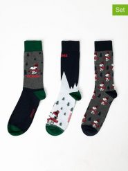 Admas Skarpety (3 pary) w kolorze szaro-czarno-białym rozmiar: onesize. Białe skarpety admas, bez wzorów, z materiału. Za 69.99 zł.