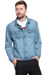 LEE RIDER JACKET MĘSKA KURTKA JEANSOWA OAKWOOD LIGHT L89ZLJXA 112124008. Niebieskie kurtki Lee, l, bez wzorów, z jeansu, bez kaptura. Za 209.99 zł.