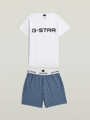 G-Star Piżama w kolorze niebiesko-białym rozmiar: XL. Białe piżamy G-Star, xl, bez wzorów, z bawełny, bez ramiączek. Za 144.95 zł.
