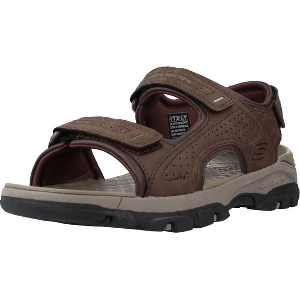 Sandały SKECHERS TRESMEN - GARO Brązowy. Brązowe sandały Skechers, z materiału, bez zapięcia. Za 281.99 zł.