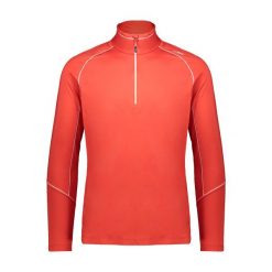 Golf męski techniczny CMP 30L0537. Czerwone golfy CMP, l, bez wzorów, bez ramiączek. Za 203.50 zł.