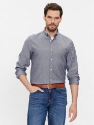 Tommy Hilfiger Koszula MW0MW33782 Granatowy Slim Fit. Niebieskie koszule Tommy Hilfiger, m, bez wzorów, z bawełny, bez kołnierzyka, bez ramiączek. Za 399.99 zł.
