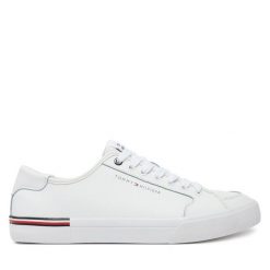 Tenisówki Tommy Hilfiger. Białe trampki Tommy Hilfiger, m, bez wzorów, bez zapięcia. Za 249.99 zł.