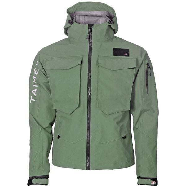 Kurtka wędkarska do brodzenia Taimen Ponoy Wading Jacket - Rosemary Green. Zielone kurtki TAIMEN, s, bez wzorów, z materiału, bez kaptura. Za 499.99 zł.