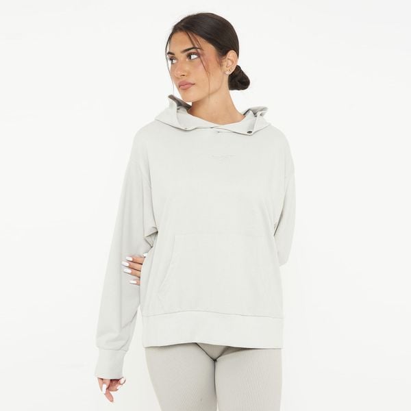 Unisex bluza z kapturem F BOXY jasnoszara. Szare bluzy z kapturem Legea, l, bez wzorów, z bawełny, z kapturem. Za 89.90 zł.