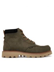 Palladium Trzewiki Trooperlite Grit Zip 04985-325-M Zielony ciemny. Zielone botki sznurowane Palladium, bez wzorów, z nubiku, bez obcasa, bez zapięcia. Za 799.99 zł.