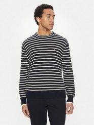 Tommy Hilfiger Sweter Breton MW0MW38944 Granatowy Regular Fit. Niebieskie swetry rozpinane Tommy Hilfiger, m, bez wzorów, z bawełny, bez kołnierzyka, bez ramiączek. Za 339.99 zł.