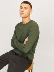 Jack & Jones Sweter w kolorze khaki rozmiar: S. Brązowe swetry nierozpinane Jack & Jones, s, bez wzorów, bez kołnierzyka, bez ramiączek. Za 66.31 zł.