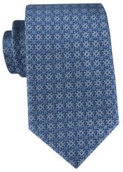 Męski Krawat - Niebieski w Regularny Wzór - Angelo di Monti. Niebieskie krawaty i muchy Angelo di Monti, bez wzorów, z tkaniny. Za 49.99 zł.