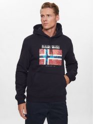 Napapijri Bluza NP0A4HE9 Granatowy Regular Fit. Niebieskie bluzy Napapijri, m, bez wzorów, z bawełny, bez kaptura. Za 219.99 zł.