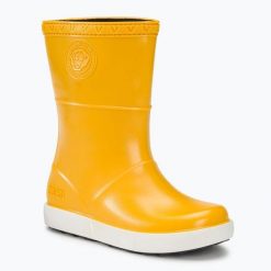 Kalosze juniorskie BOATILUS Penguy Worm Lining. Żółte śniegowce BOATILUS, bez zapięcia. Za 109.99 zł.