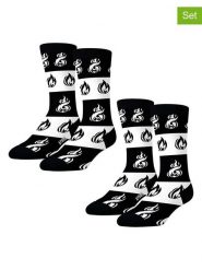 Lucky Socks Skarpety (2 pary) w kolorze czarno-białym rozmiar: 36-40. Białe skarpety Lucky Socks, bez wzorów, prążkowane. Za 37.56 zł.