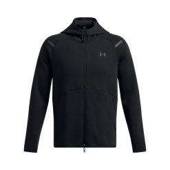 Bluza z kapturem z pełnym zamkiem błyskawicznym Under Armour Unstoppable Fleece. Czarne bluzy Under Armour, m, bez wzorów, z bawełny, z kapturem. Za 410.65 zł.