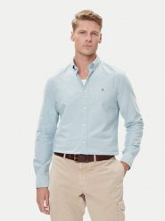 Tommy Hilfiger Koszula Solid Heritage MW0MW35774 Zielony Regular Fit. Zielone koszule Tommy Hilfiger, m, bez wzorów, z bawełny, bez kołnierzyka, bez ramiączek. Za 329.99 zł.