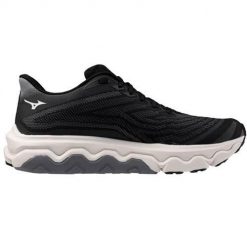 Buty do chodzenia męskie Mizuno Wave Horizon 8. Czarne buty sportowe casual Mizuno, bez wzorów, z materiału, bez zapięcia, mizuno wave. Za 729.99 zł.
