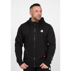 Leon Bluza z kapturem zapinana na suwak - Czarny. Czarne bluzy z kapturem GORILLA WEAR, bez wzorów, z kapturem. Za 297.00 zł.