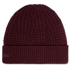 Czapka Lacoste. Czerwone czapki zimowe LACOSTE, bez wzorów. Za 309.99 zł.