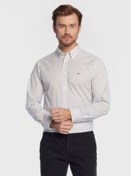 Tommy Hilfiger Koszula Mini Geo MW0MW25036 Biały Regular Fit. Białe koszule Tommy Hilfiger, l, bez wzorów, z bawełny, bez kołnierzyka, bez ramiączek. Za 249.99 zł.