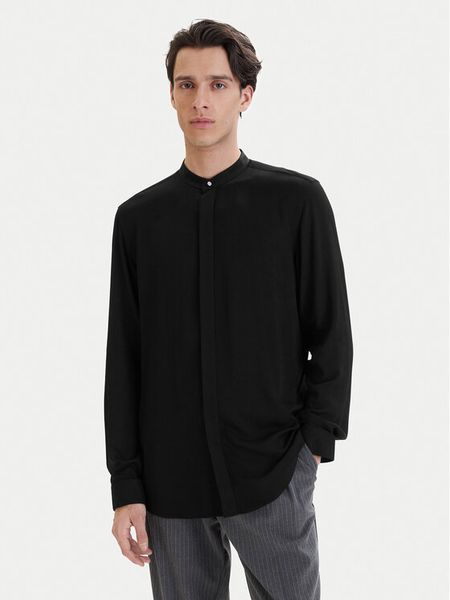 HUGO Koszula Kaleb 50554719 Czarny Slim Fit. Czarne koszule Hugo, m, bez wzorów, z wiskozy, bez kołnierzyka, bez ramiączek. Za 499.99 zł.