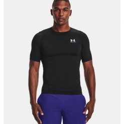 Sportowa koszulka z krótkim rękawem męski Ua Hg Armour Comp Ss - czarny. Czarne bielizna termoaktywna Under Armour, m, bez wzorów, bez ramiączek. Za 149.00 zł.