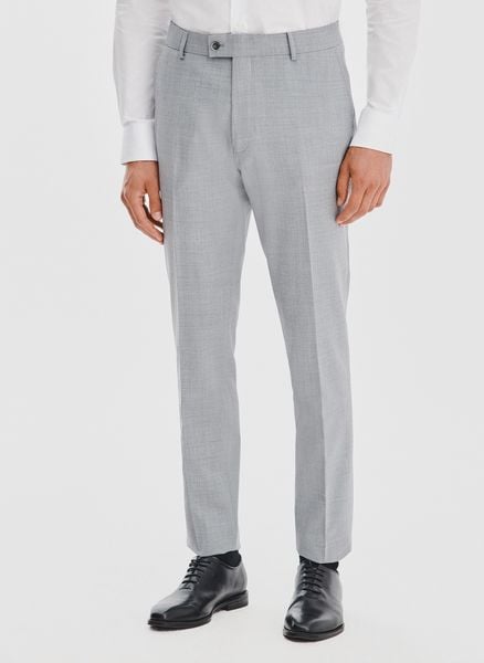 PAKO LORENTE – Gładkie szare spodnie garniturowe. Szare eleganckie spodnie Pako Lorente, do pracy, z poliesteru, biznesowe. Za 549.99 zł.