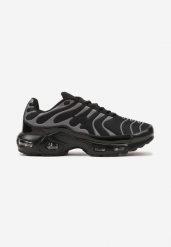 Czarno-Srebrne Buty Sportowe Sneakersy Ozdobione Tłoczeniem Zalirae. Czarne buty sportowe casual Born2be, bez wzorów, z dresówki, bez zapięcia. W wyprzedaży za 119.99 zł.